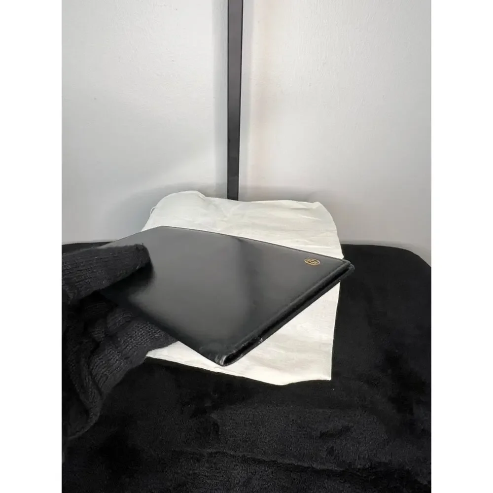 Cartier Must de Cartier Black Leather Long Wallet Card Holder Made in France